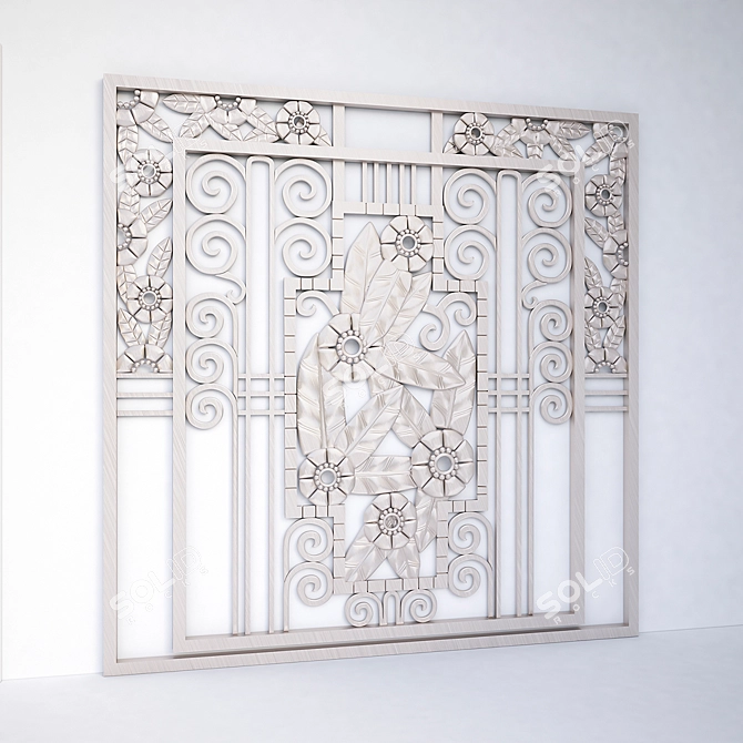 Art Deco Inspired Decorative Panels 3D model image 1
