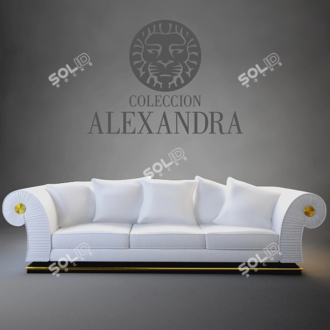 Elegant Collectible Furniture: Coleccion Alexandra 3D model image 1