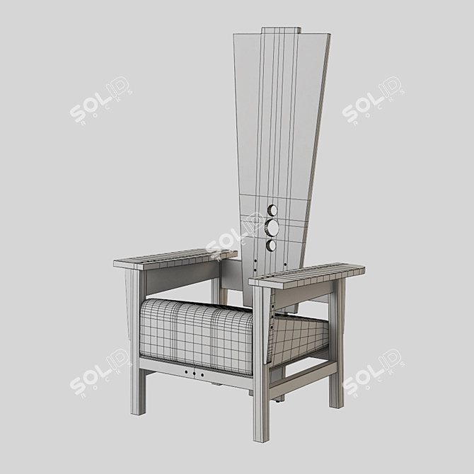 Elegant Merlin Chair: Comfort Redefined 3D model image 2