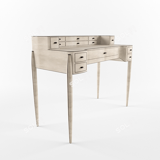 Elegant Vanity Dressing Table 3D model image 1