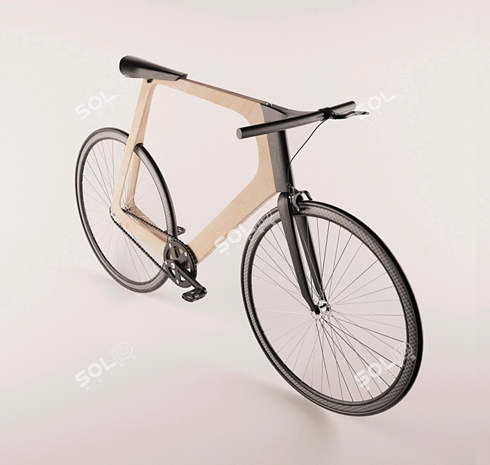 Arvak Wooden Minimalist Bike 3D model image 1