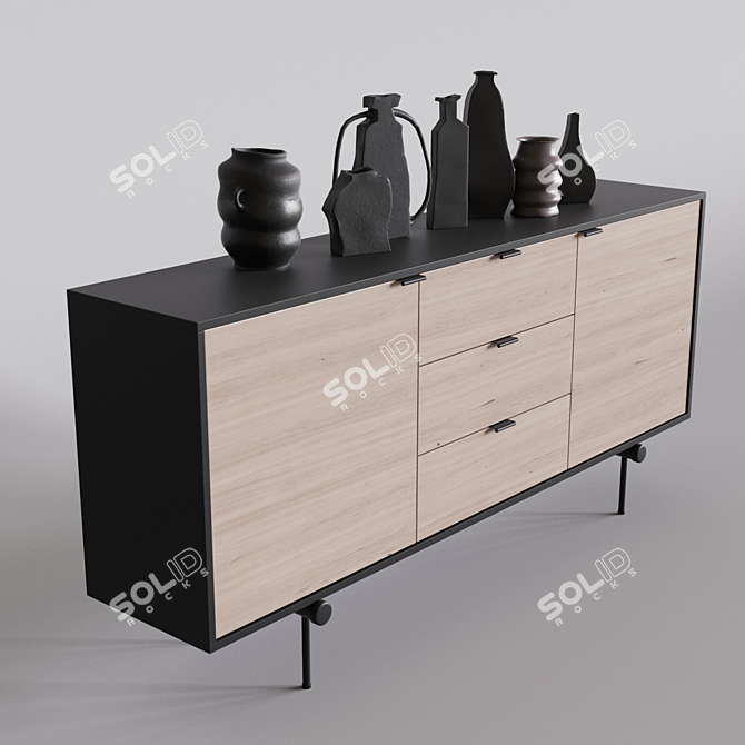 Modern Ceramic Sideboard, 165cm 3D model image 2