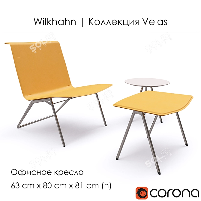 Wilkhahn Velas 850 Office Chair 3D model image 1