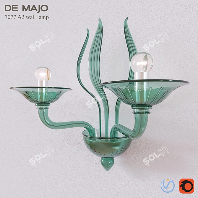 De Majo 7077 Wall Lamp: Elegant Illumination for Any Space 3D model image 1