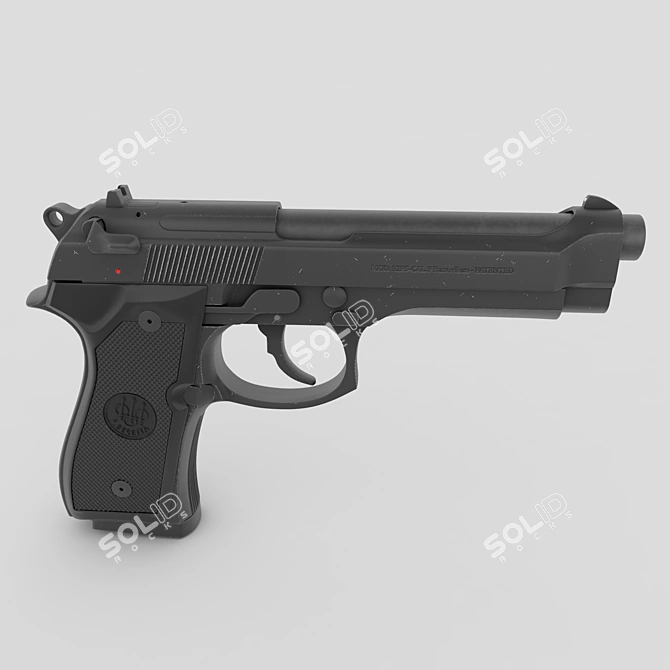 Precision Performance: Beretta 92 FS 9x19 Pistol 3D model image 3