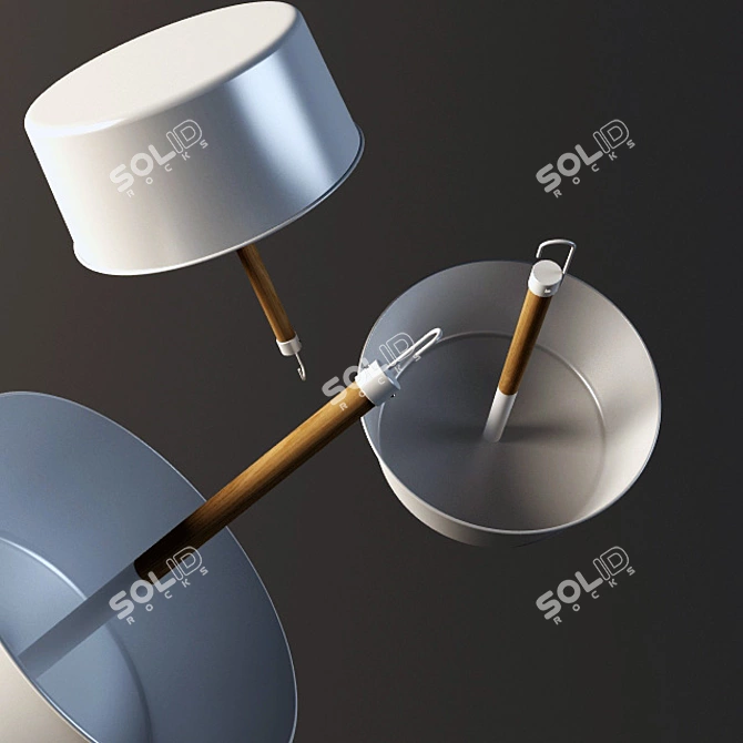 Sleek Hanging Planter 3D model image 2