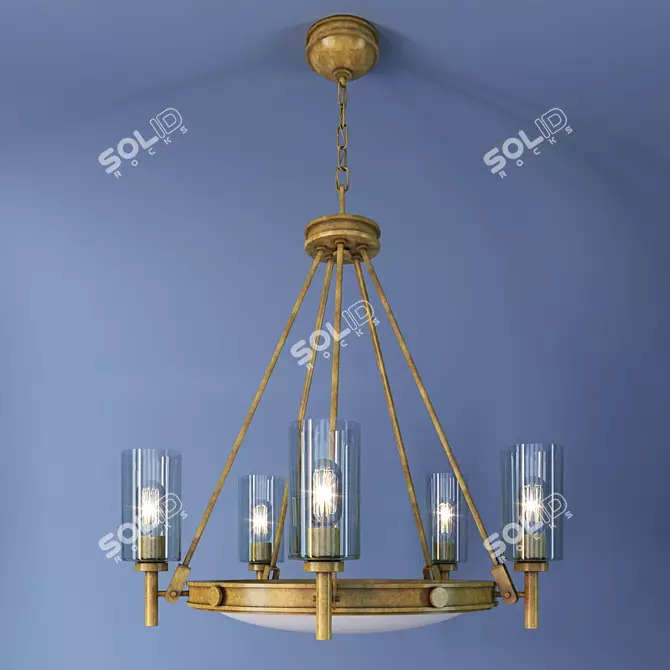 Elegant Hinkley Collier Pendant Light 3D model image 1