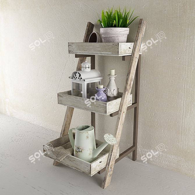 Charming Provence Shelving 3D model image 1