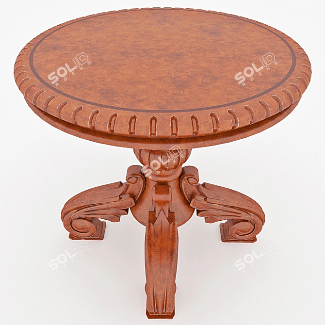 Classic Round Coffee Table 3D model image 2