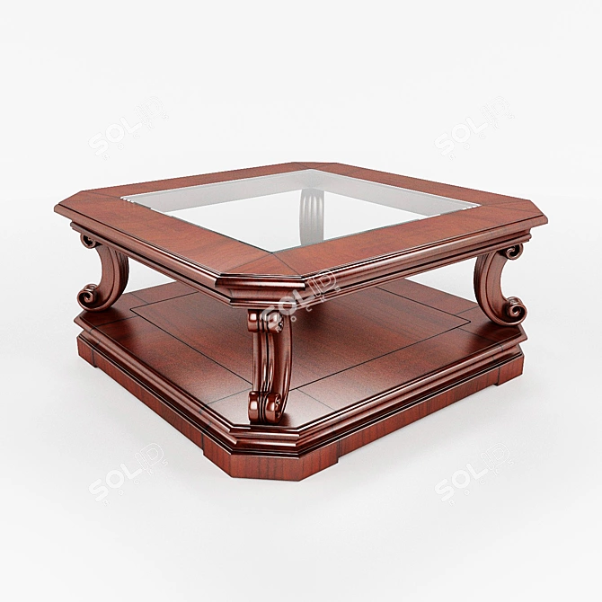 Modern Glass Coffee Table 3D model image 1