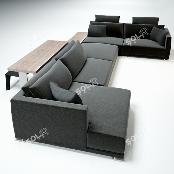 Poliform Bristol 04: Elegant and Versatile Furniture 3D model image 2