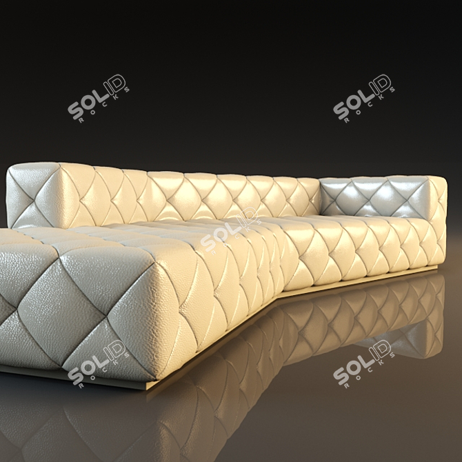 Custom-made Capitone Sofa: Stylish and Versatile 3D model image 1
