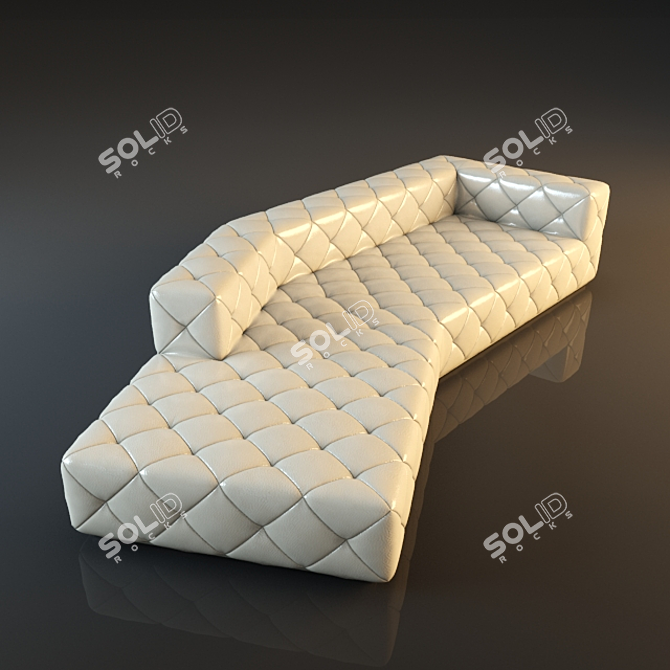 Custom-made Capitone Sofa: Stylish and Versatile 3D model image 2