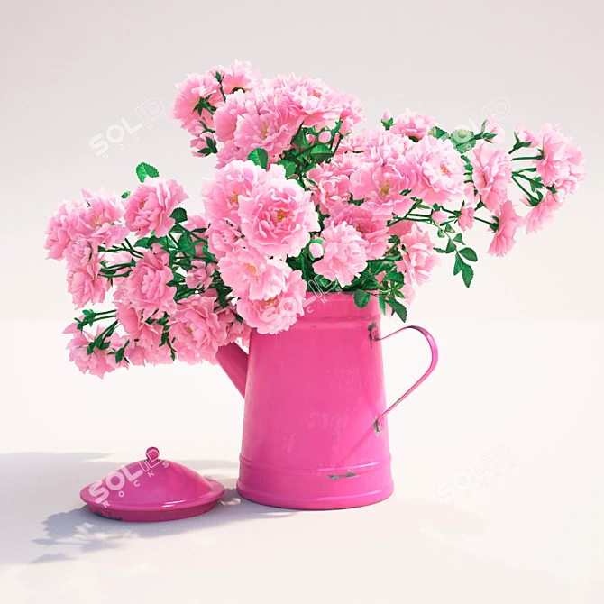 Luxury Climbing Rose Bouquet 3D model image 1