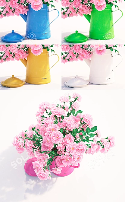 Luxury Climbing Rose Bouquet 3D model image 3