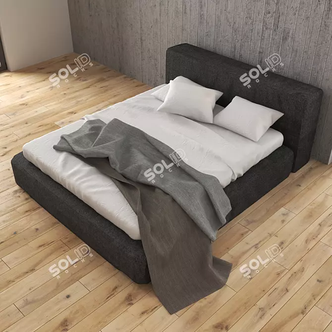 Slim Jupiter Bed 3D model image 1