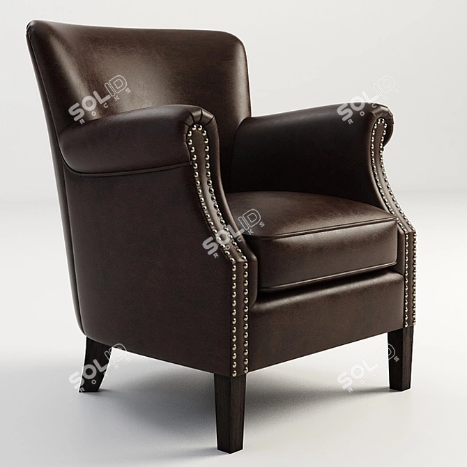 Elegant Roland Armchair from Gramercy Home 3D model image 1