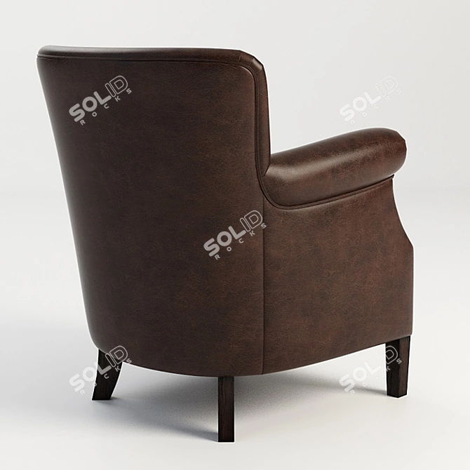 Elegant Roland Armchair from Gramercy Home 3D model image 3