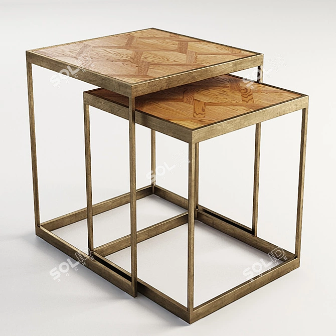 Gramercy Home Franket Side Table: Elegant and Functional 3D model image 1