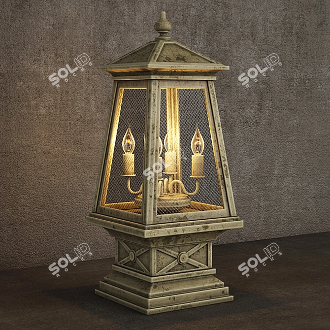 Rustic Camp Table Lamp - TL056-4 3D model image 1