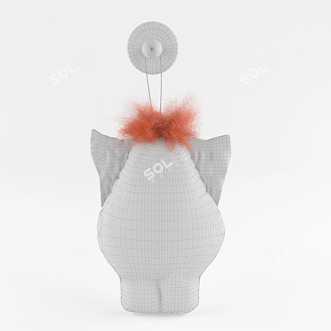 Handcrafted Coffee Elephant Toy 3D model image 2