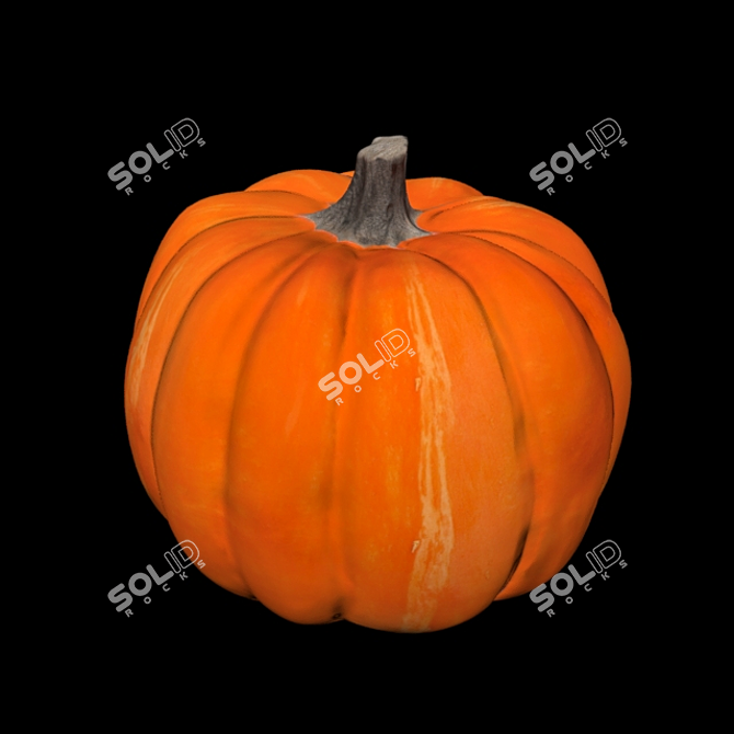 Pumpkin Model with Normal Map 3D model image 1