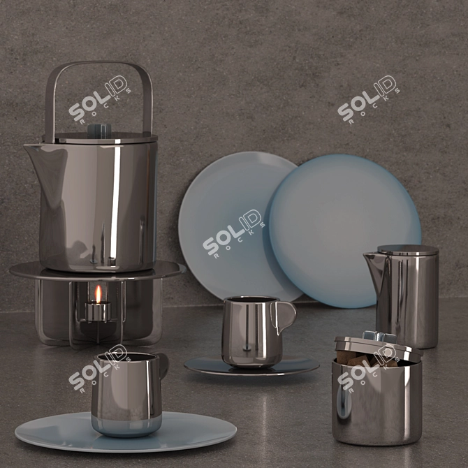 Elegance in the Kitchen: Georg Jensen Kitchen Set 3D model image 1