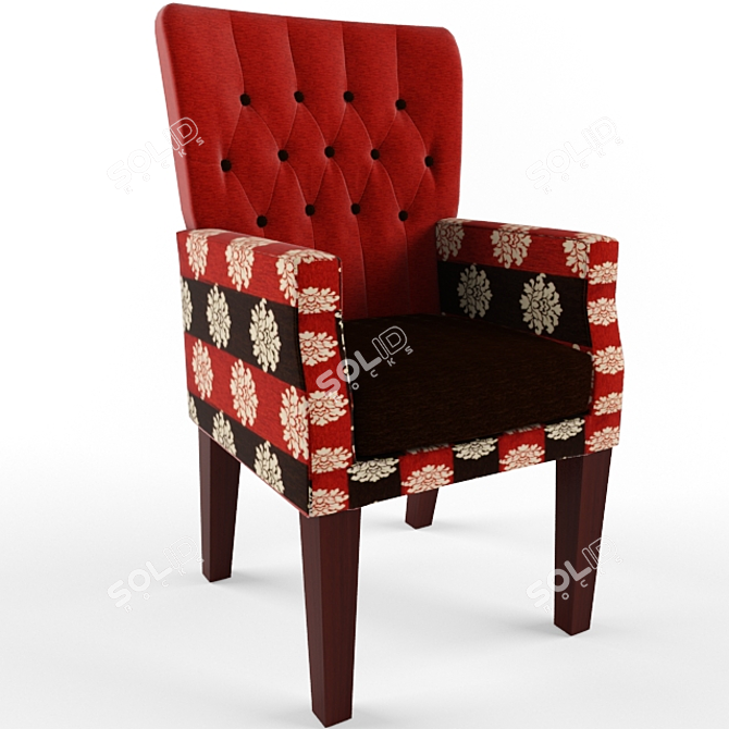 Boho Chic Cafe Chair 3D model image 1