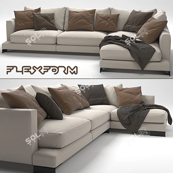 Coastal Comfort Long Island Sofa 3D model image 1