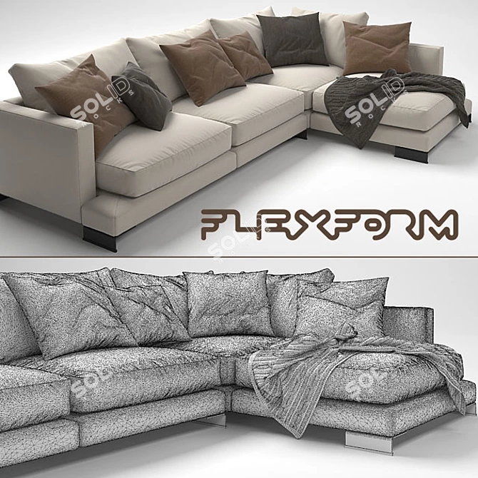 Coastal Comfort Long Island Sofa 3D model image 3