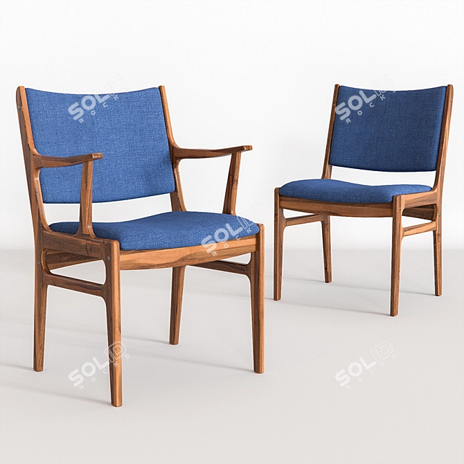 Modern West Elm Coppice Armchair 3D model image 1