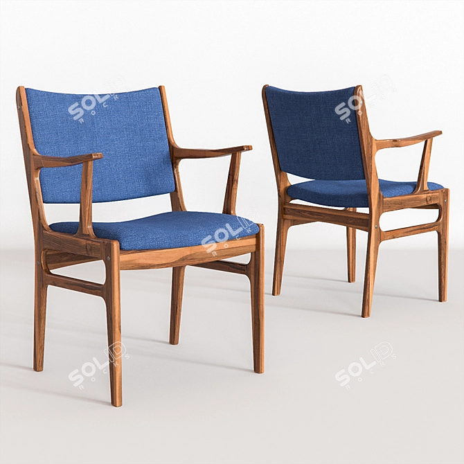 Modern West Elm Coppice Armchair 3D model image 3