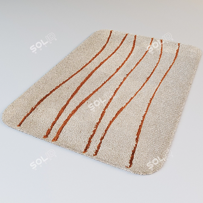 Luxury Acrylic Bath Rugs 3D model image 2