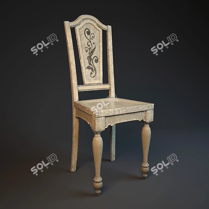 Scratched Chair - Hooker 3D model image 1