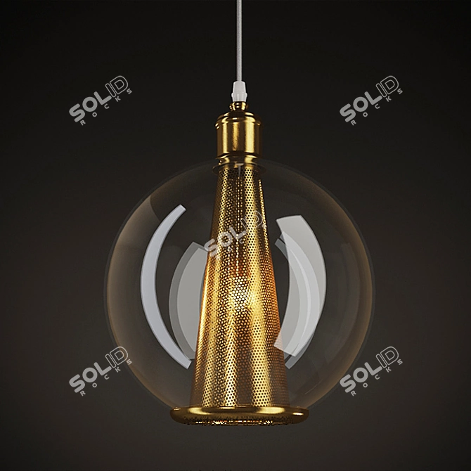 Elegant OREOL Chandelier - GRAMERCY HOME 3D model image 1