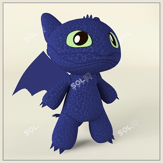 Fire-Breathing Dragon Plush 3D model image 1