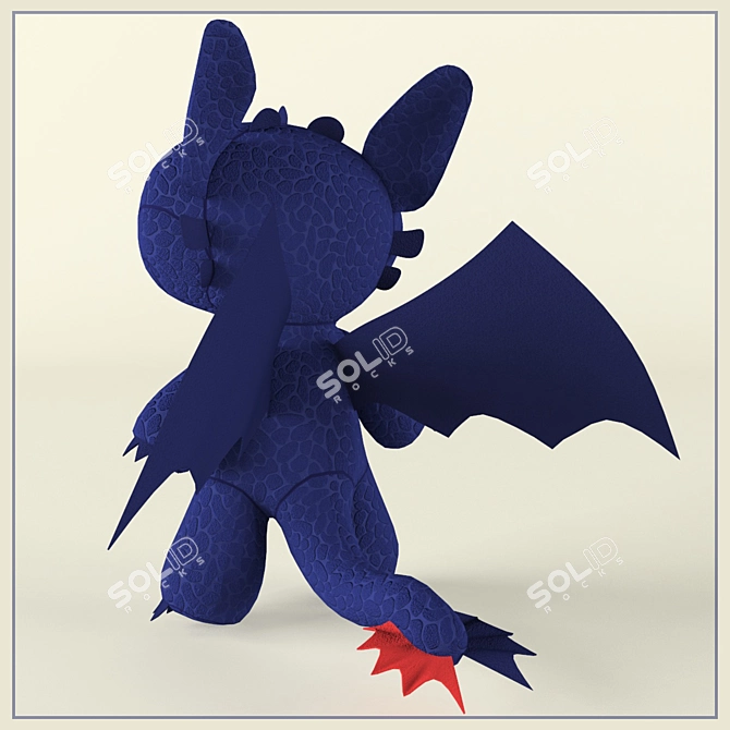 Fire-Breathing Dragon Plush 3D model image 2