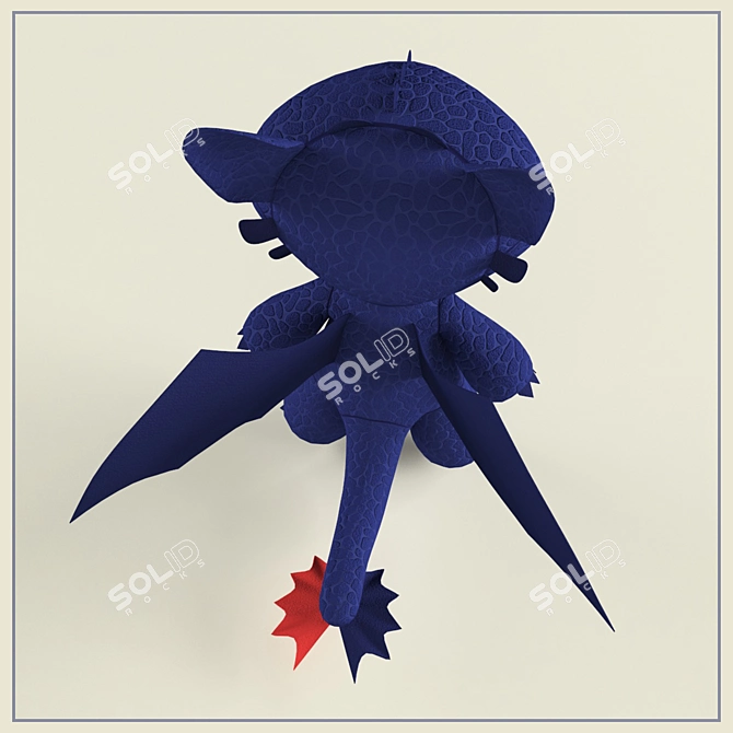 Fire-Breathing Dragon Plush 3D model image 3