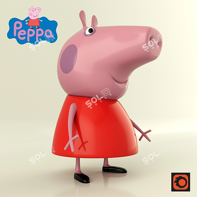 Peppa Pig Plastic Toy - 3D Model 3D model image 1