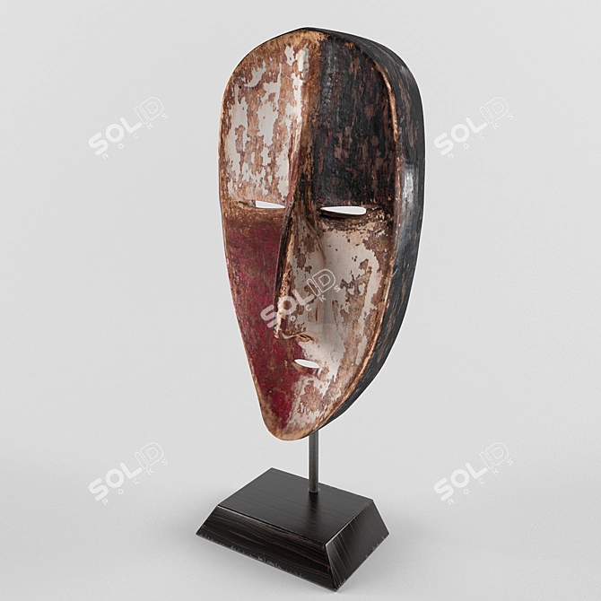 African Spirit Mask 3D model image 1