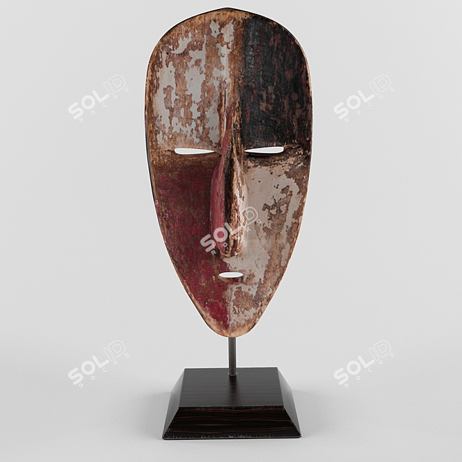 African Spirit Mask 3D model image 3