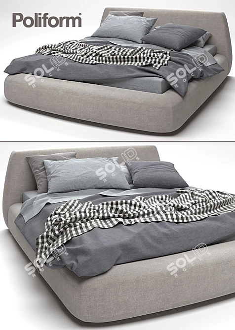 Cozy Dream Bed 3D model image 2