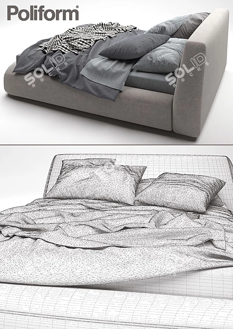 Cozy Dream Bed 3D model image 3