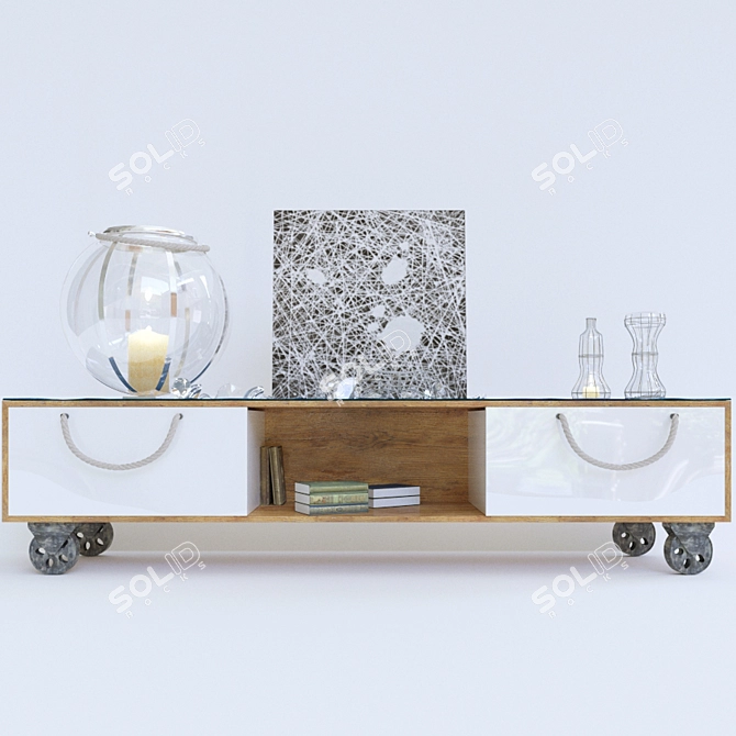 Elegant Corona Render Decor Set 3D model image 1