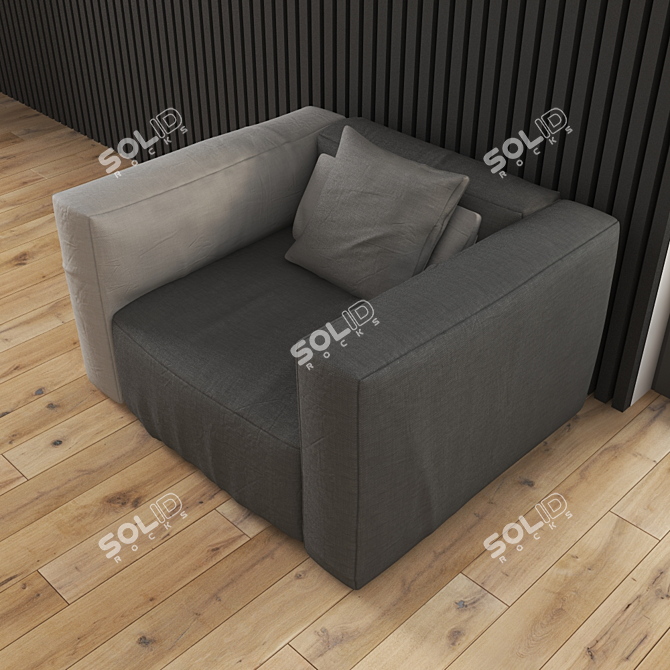 Luxury Lounge Chair 3D model image 1