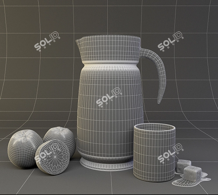 Artisanal Glass Decanter: Still Life Vibes 3D model image 2