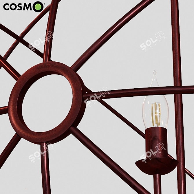 Orbitus Hanging Lamp - 7 Light Pendant 3D model image 2