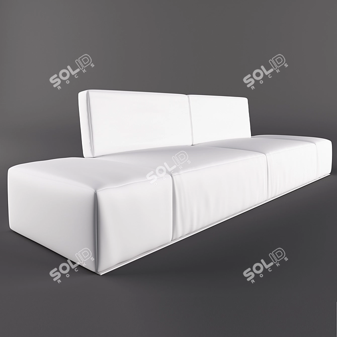 Sleek Contemporary Sofa 3D model image 1