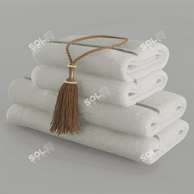 Luxury Towel Set | 700mm x 1400mm 3D model image 2
