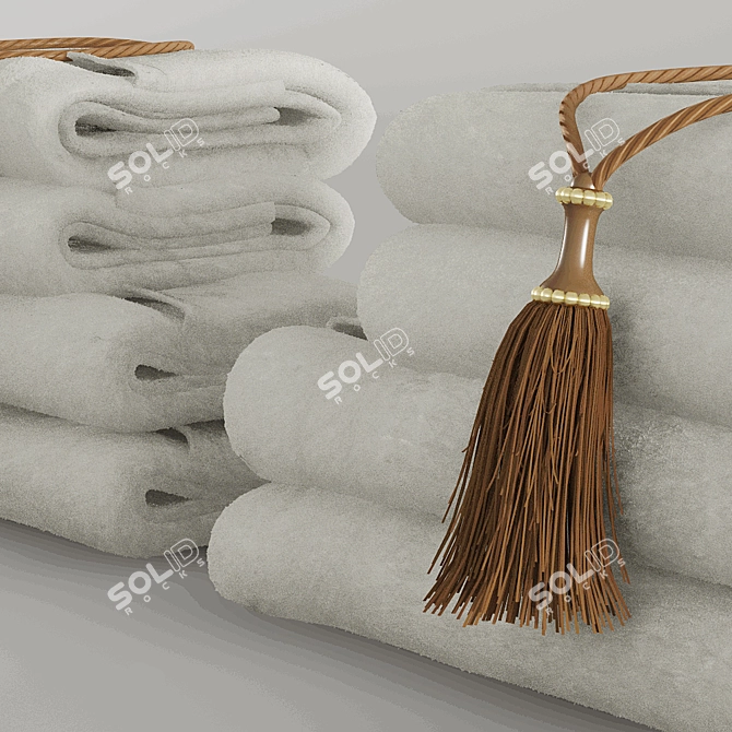 Luxury Towel Set | 700mm x 1400mm 3D model image 3